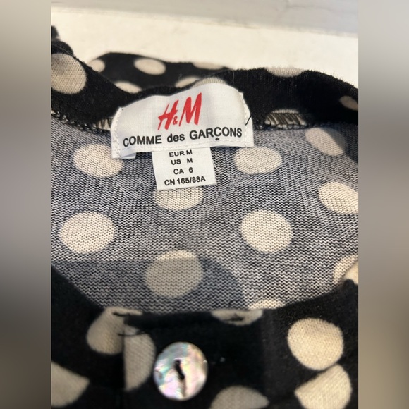 New without tags Comme des garçons H&M collab polka dot sweater. Size medium. - Picture 15 of 15